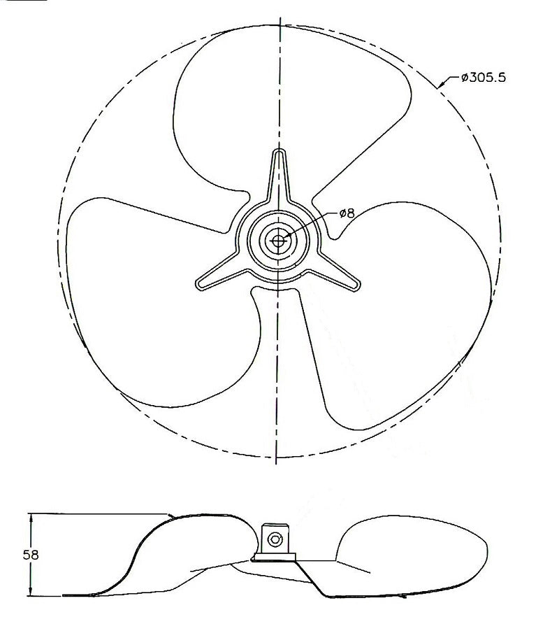 鋁製扇葉12" #620122A