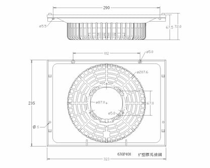 塑膠製兩用複合風斗馬達固定架8" #630P408